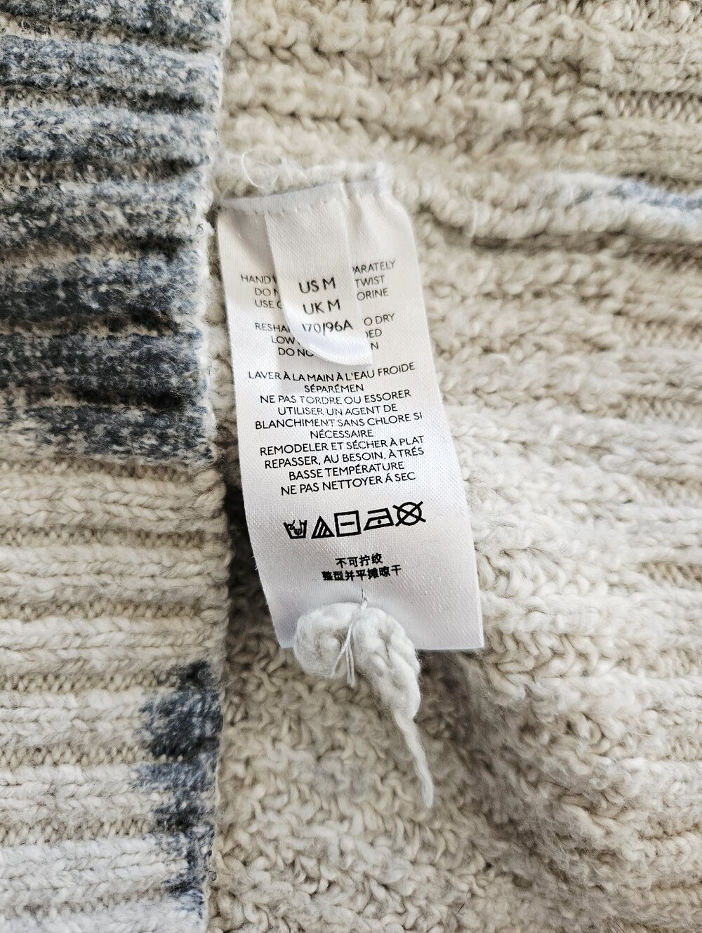 Anthropologie Pilcro Spotted Turtleneck Chunky Cable Knit Oversized Sweater M - Picture 9 of 11